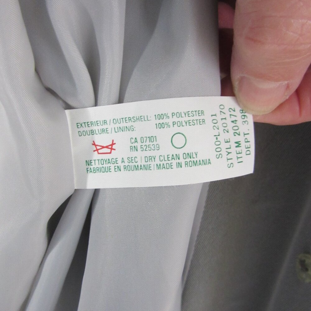 Utex Design Trench Coat Woman's Button Up Pockets… - image 4